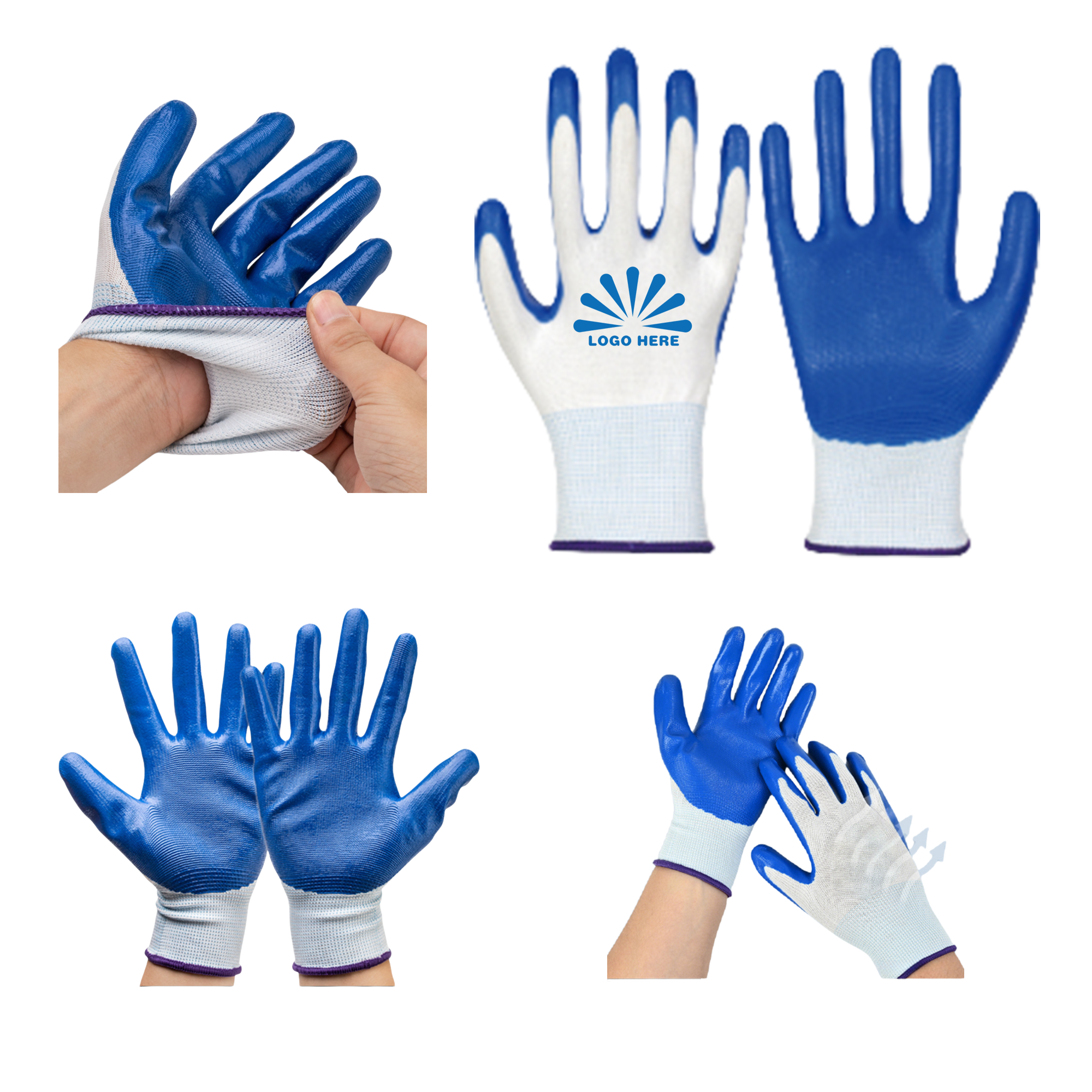 Non-slip Nitrile Coated Safety Gloves 1