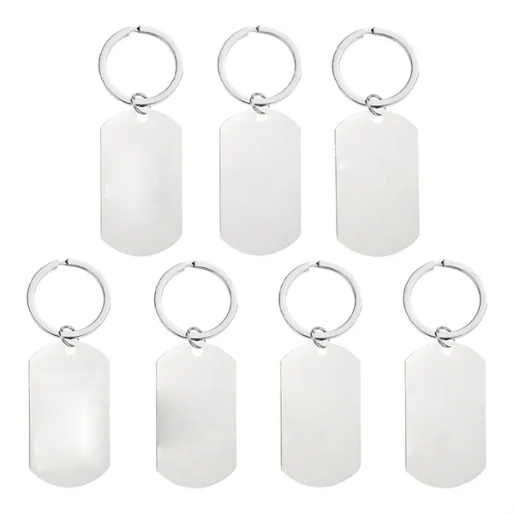 3 1/5 " x1 1/5 " x1/10 "Stainless Steel Key Tag 2