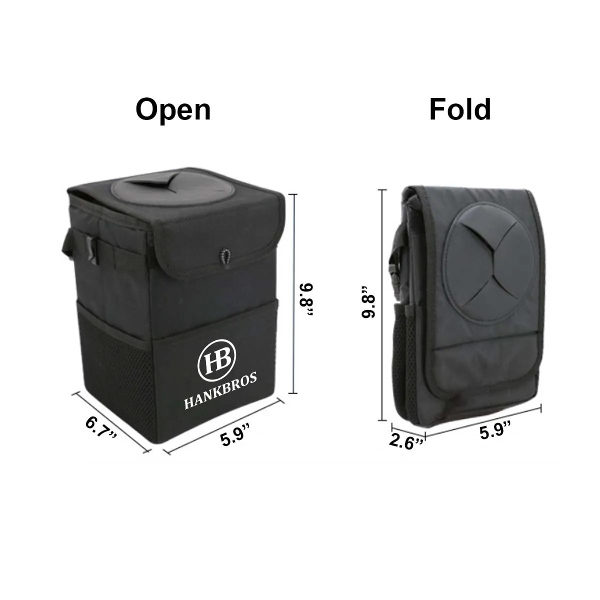 Foldable Car Trash Bag with Lid 3