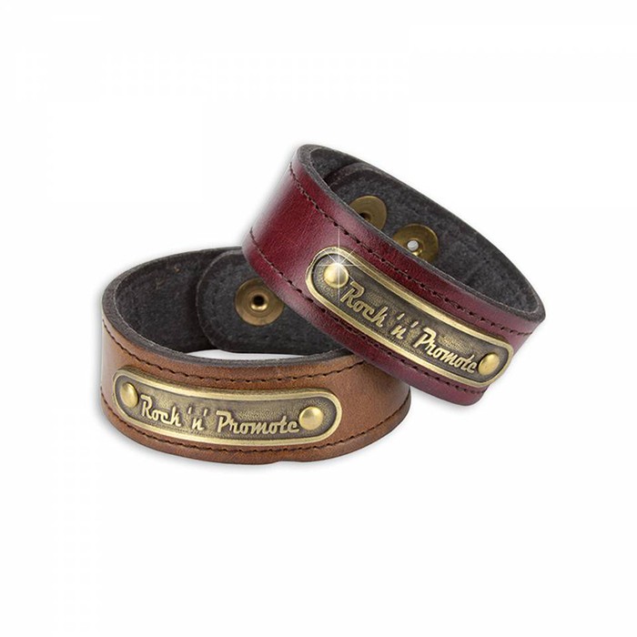 Synthetic Leather Bracelet with Custom Emblem 1