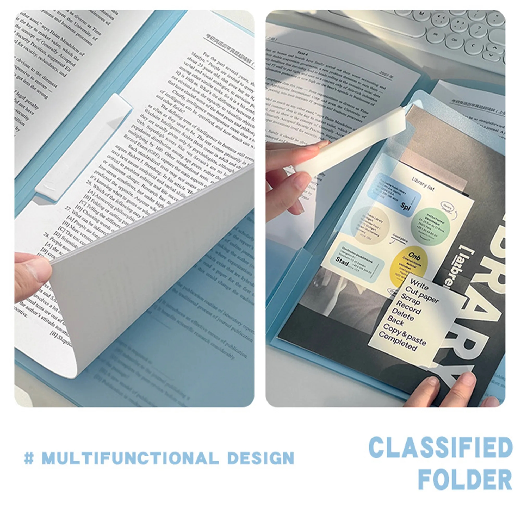 Multi-functional large-capacity gradient color folder 4