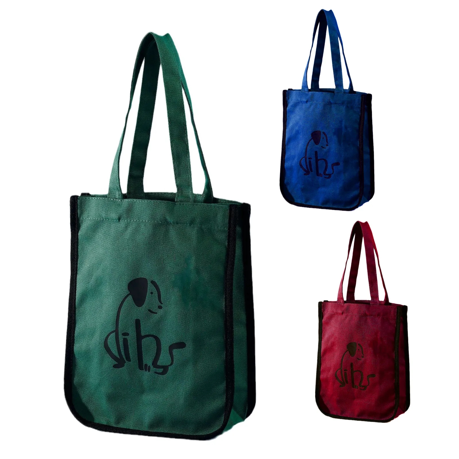 Canvas cotton Corner tote bag -8.5" W x 11.25" H x 4.5" D 1