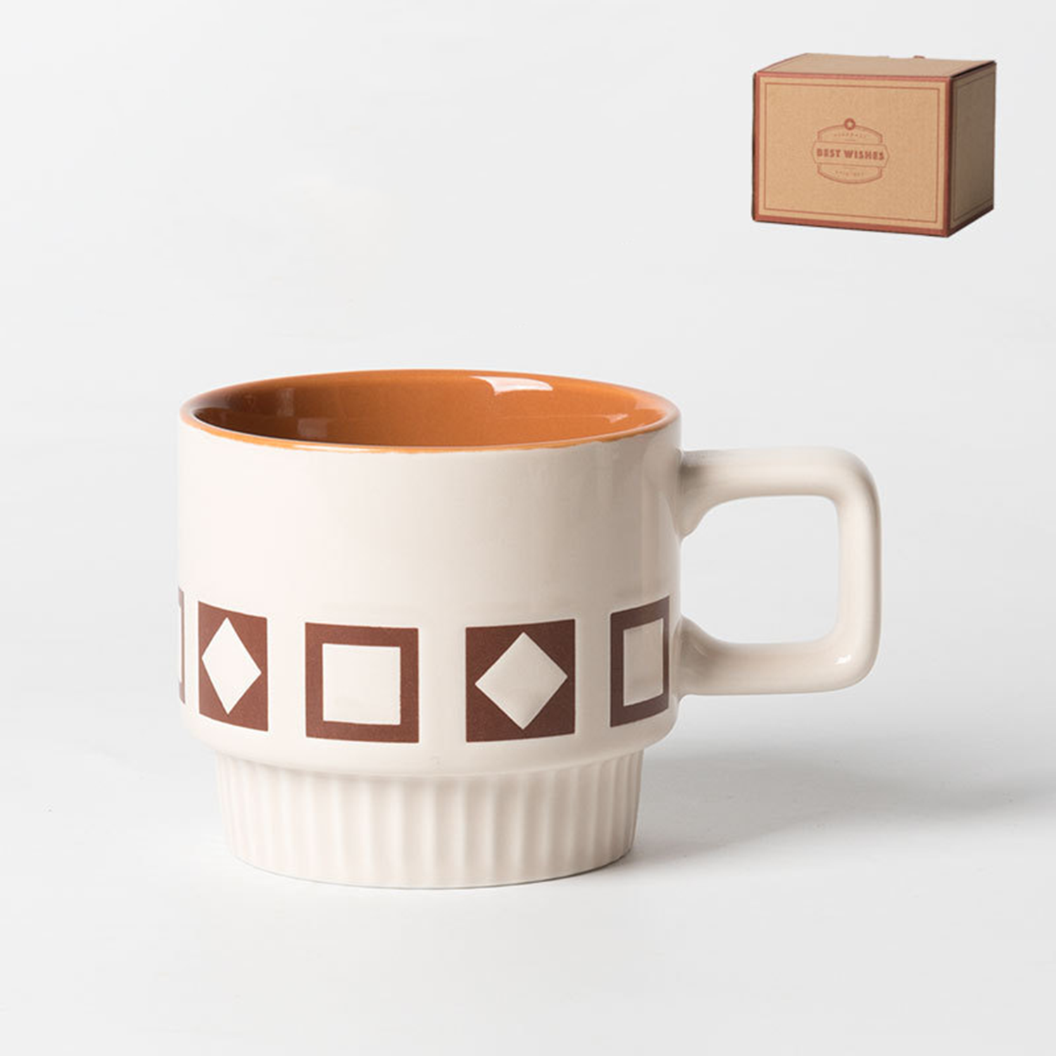 11Oz Porcelain Big Handle Coffee Mugs 5