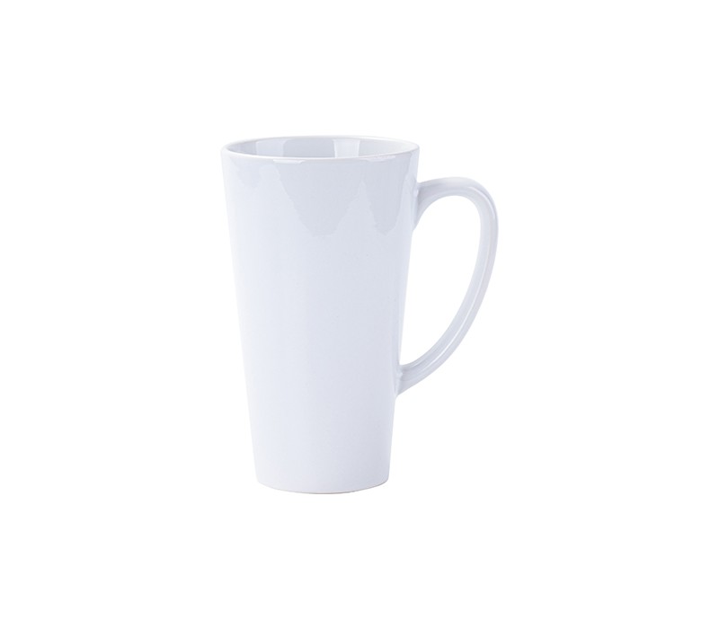 Traditional White Ceramic Mug, 17 oz. 3