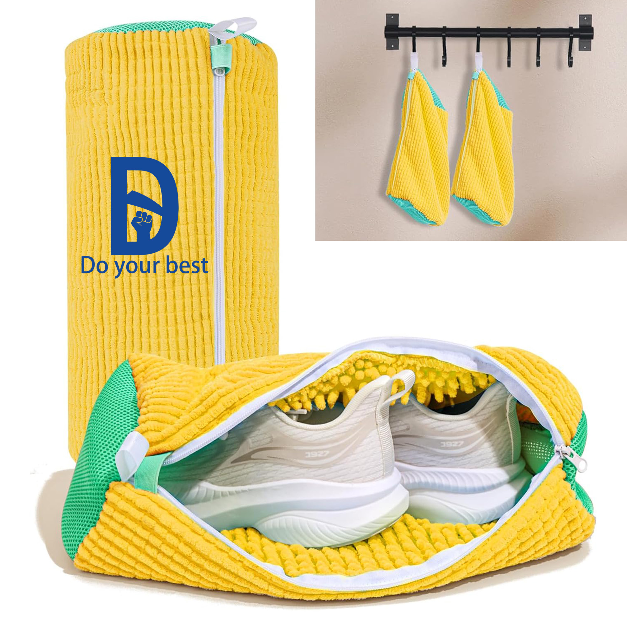 Shoe Cleaning Bag with Zipper 2