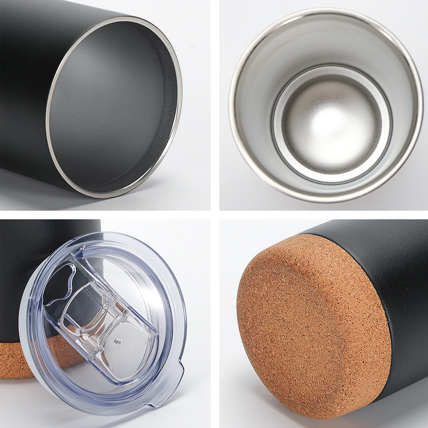 16oz Cork Base Vacuum Stainless Steel Tumblers Water Mug 4