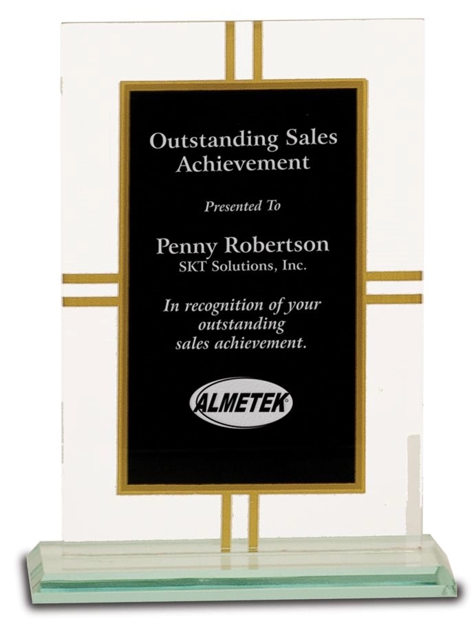 7 1/2" Contemporary Glass 4 Point Award 1