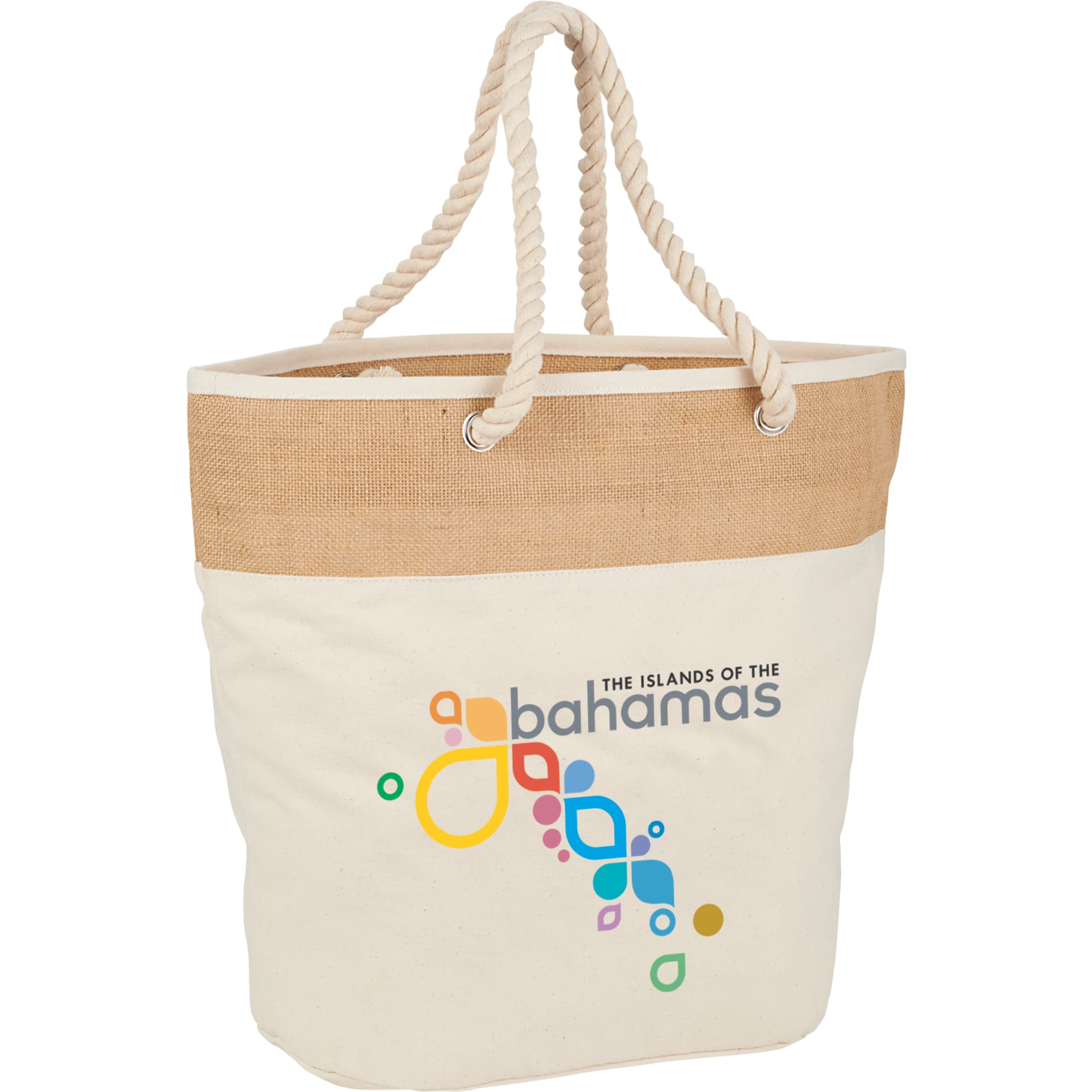 Jute Accent 12oz Cotton Canvas Rope Tote 22