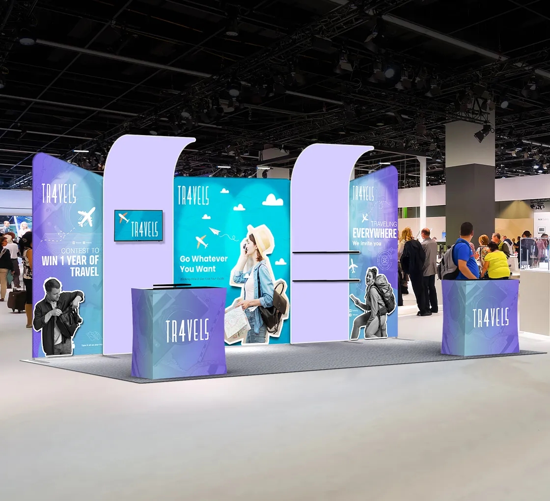 20ft Inline Trade Show Booth - Modular Fabric Display 10