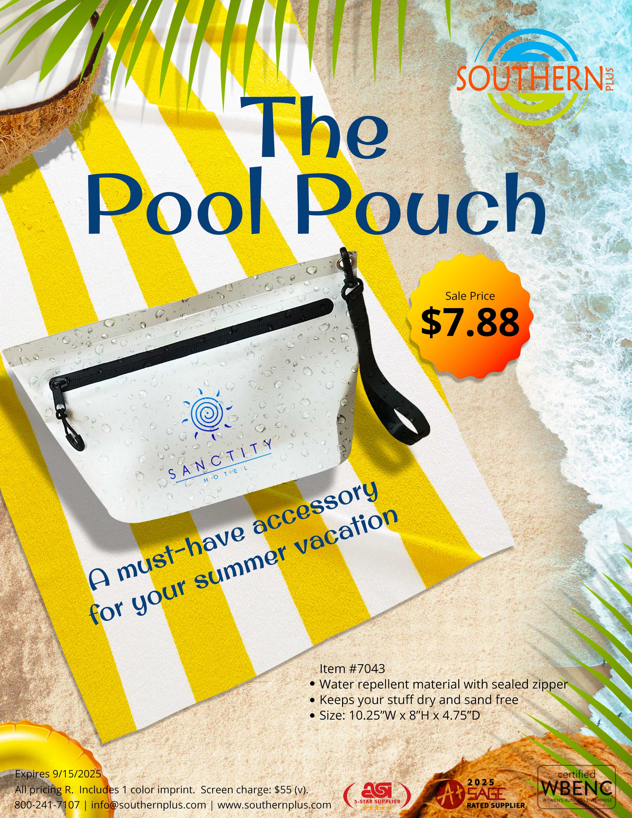 Zippered Pool Pouch 1