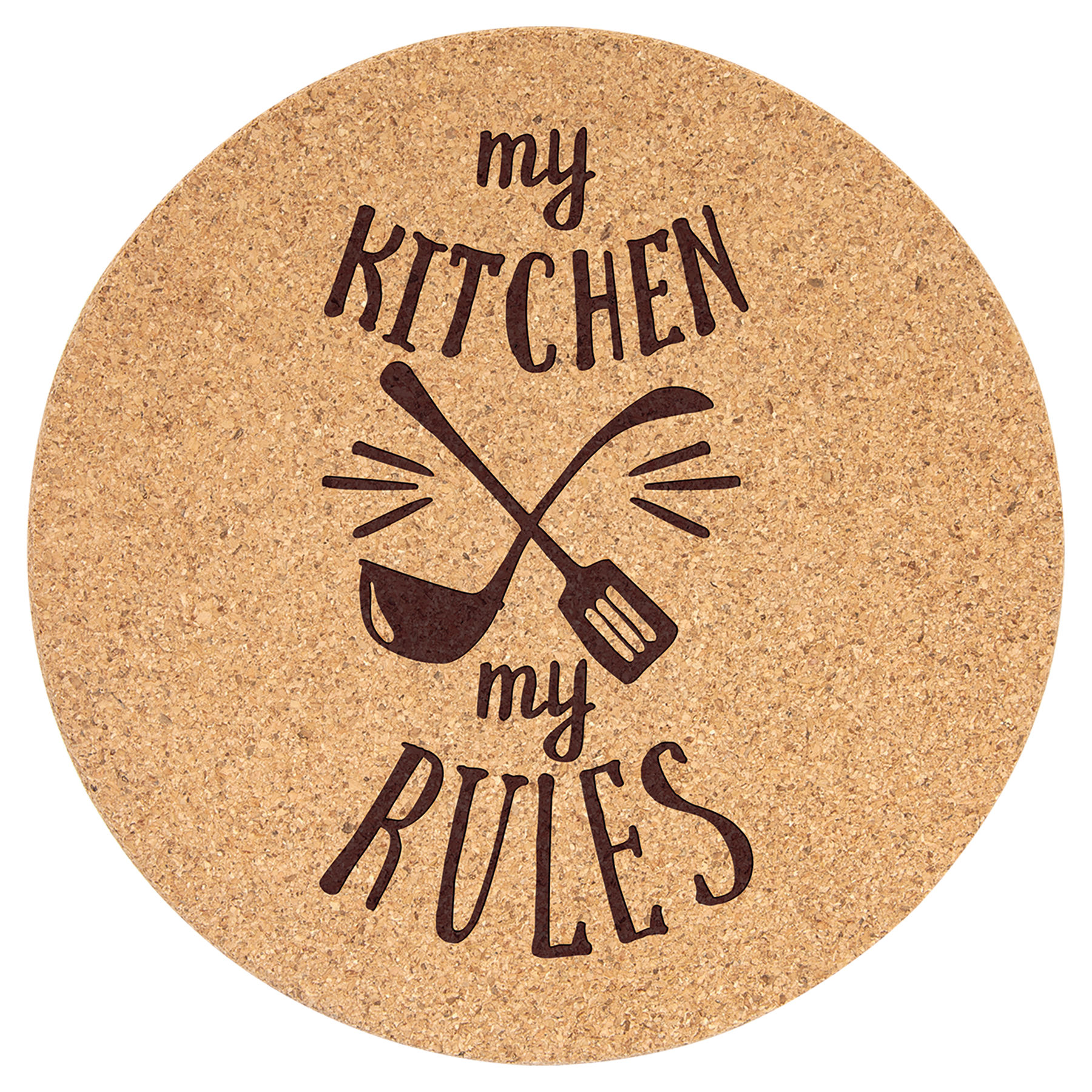 7 1/2" Round Cork Trivet 2