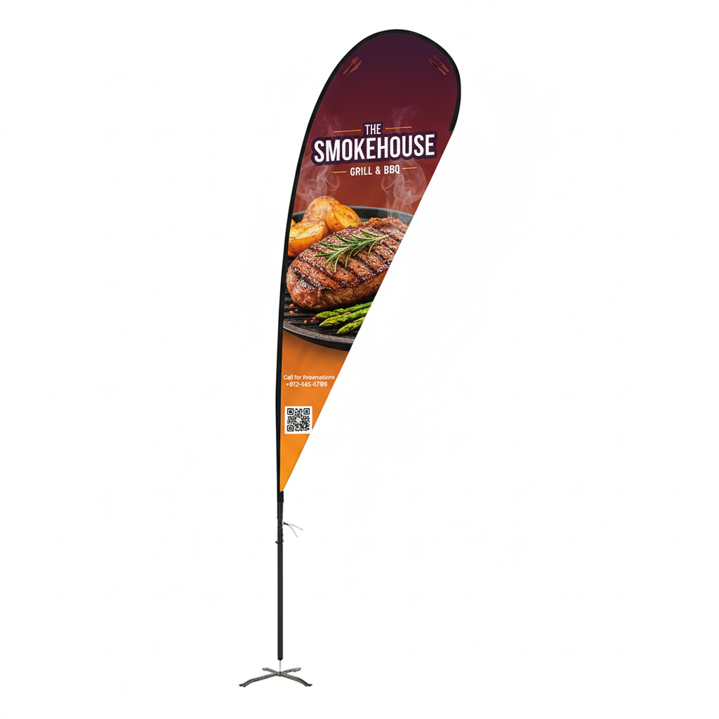 Flex Blade® LX Teardrop Banner with Pole, Single-Sided - 17.5' Event Flag 6