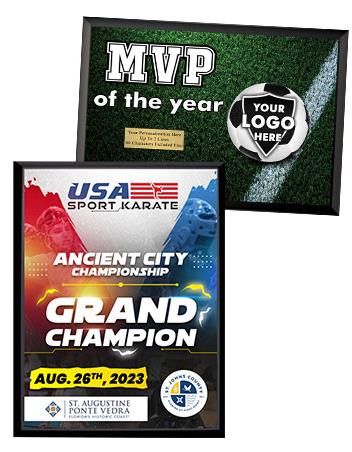 Plaque: 5x7 (Black Matte) w/High Def UV process co 2