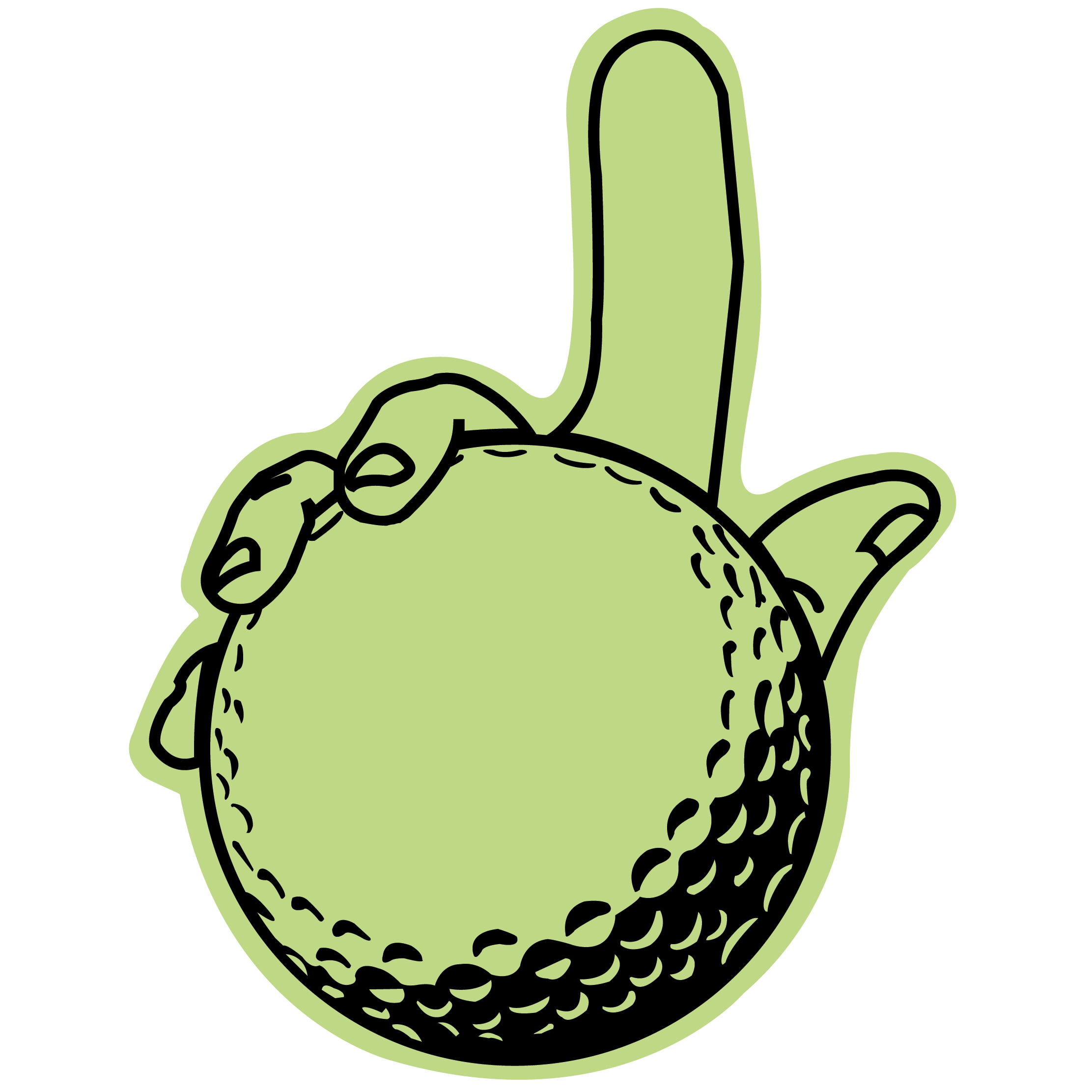 Large Golf Ball Hand 34