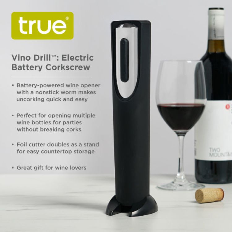True® Vino Drill™: Electric Battery Corkscrew 5