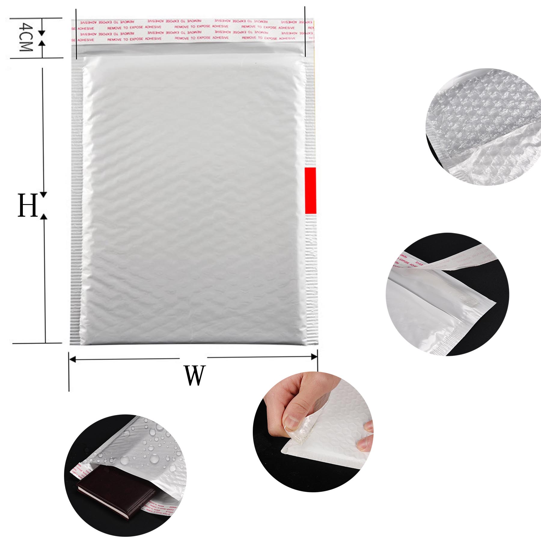 Custom White Poly Bubble Mailer 3
