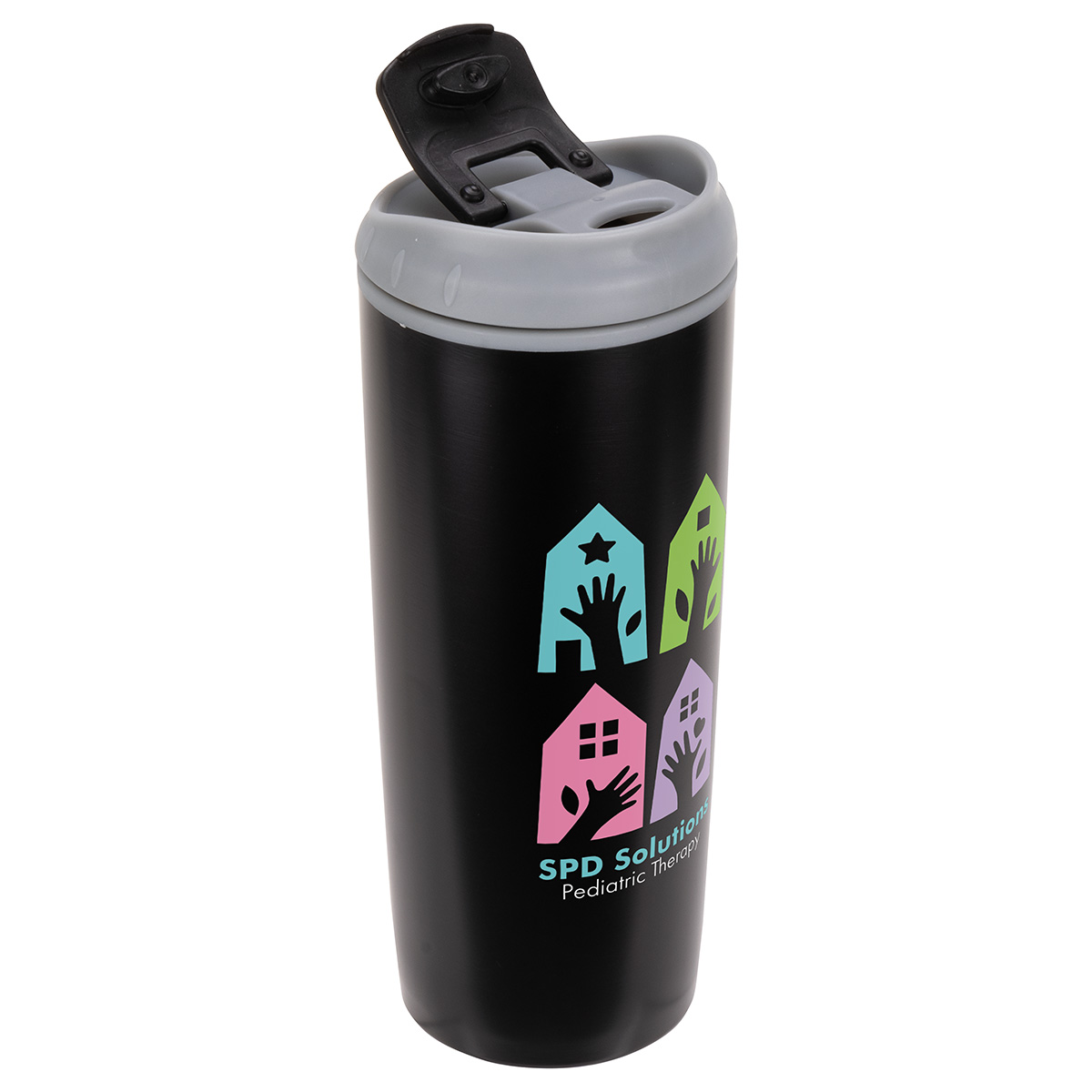 Olympia 17 oz Stainless Steel/Polypropylene Tumbler with Flip Top Lid 28