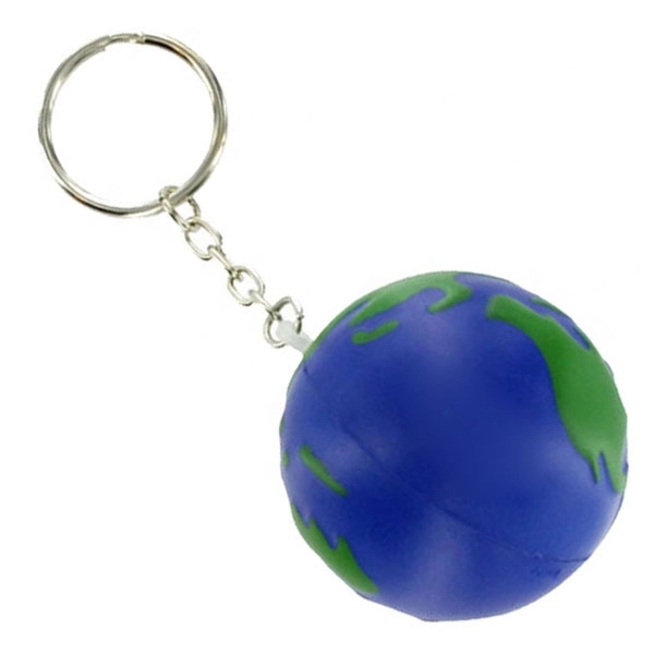 PU Stress Earth Ball Key chain 4