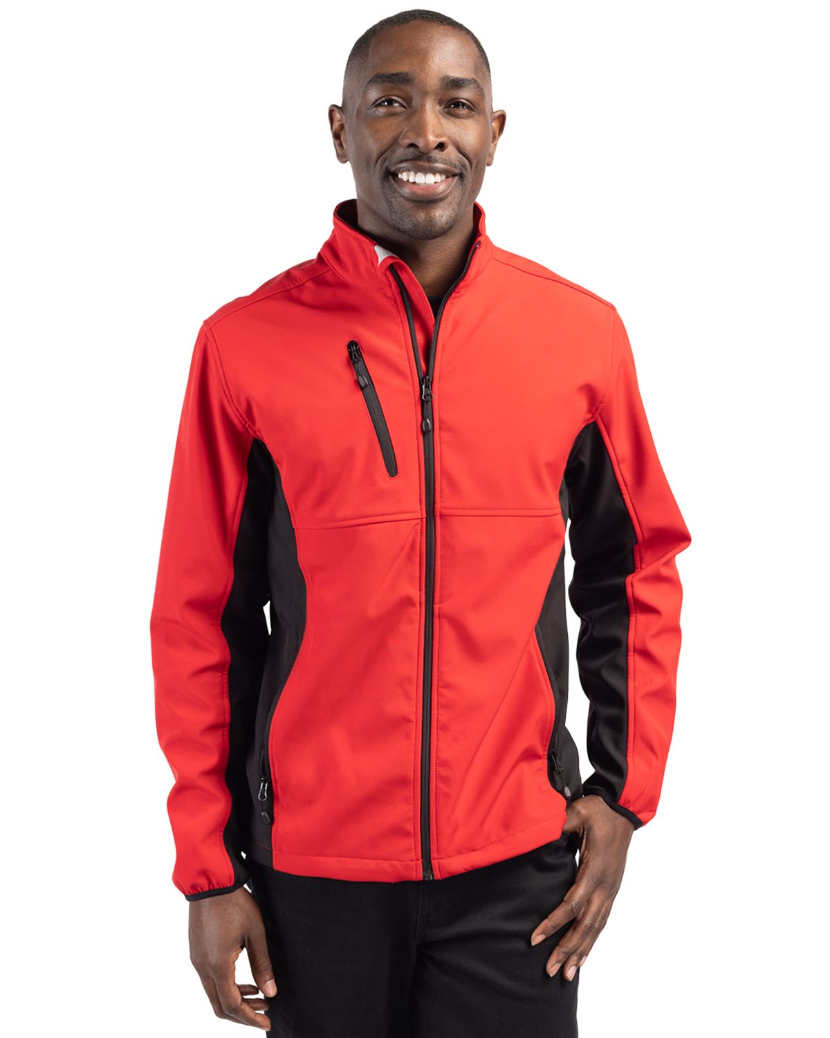 Clique Narvik Recycled Colorblock Stretch Softshell Mens Full Zip Jacket 12