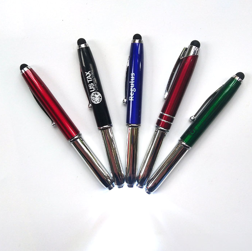 3 in 1 Multifunction LED Light & Aluminum Ballpoint Pen 3