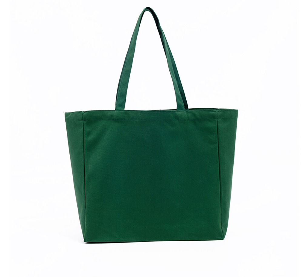 Eco-Friendly Canvas Cotton Grocery Shopping Tote Bag, custom tote bag with logo imprint 3