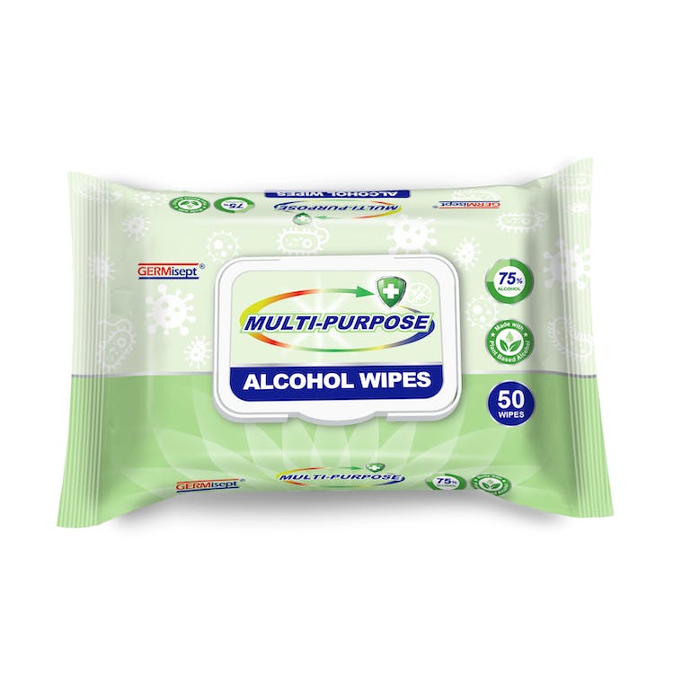 75% Alcohol Disinfecting Wipes - 50 Count 2
