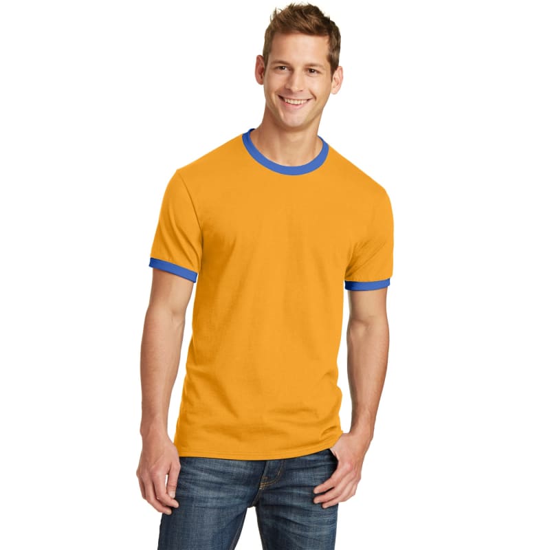 Port & Company Core Cotton Ringer Tee. 18