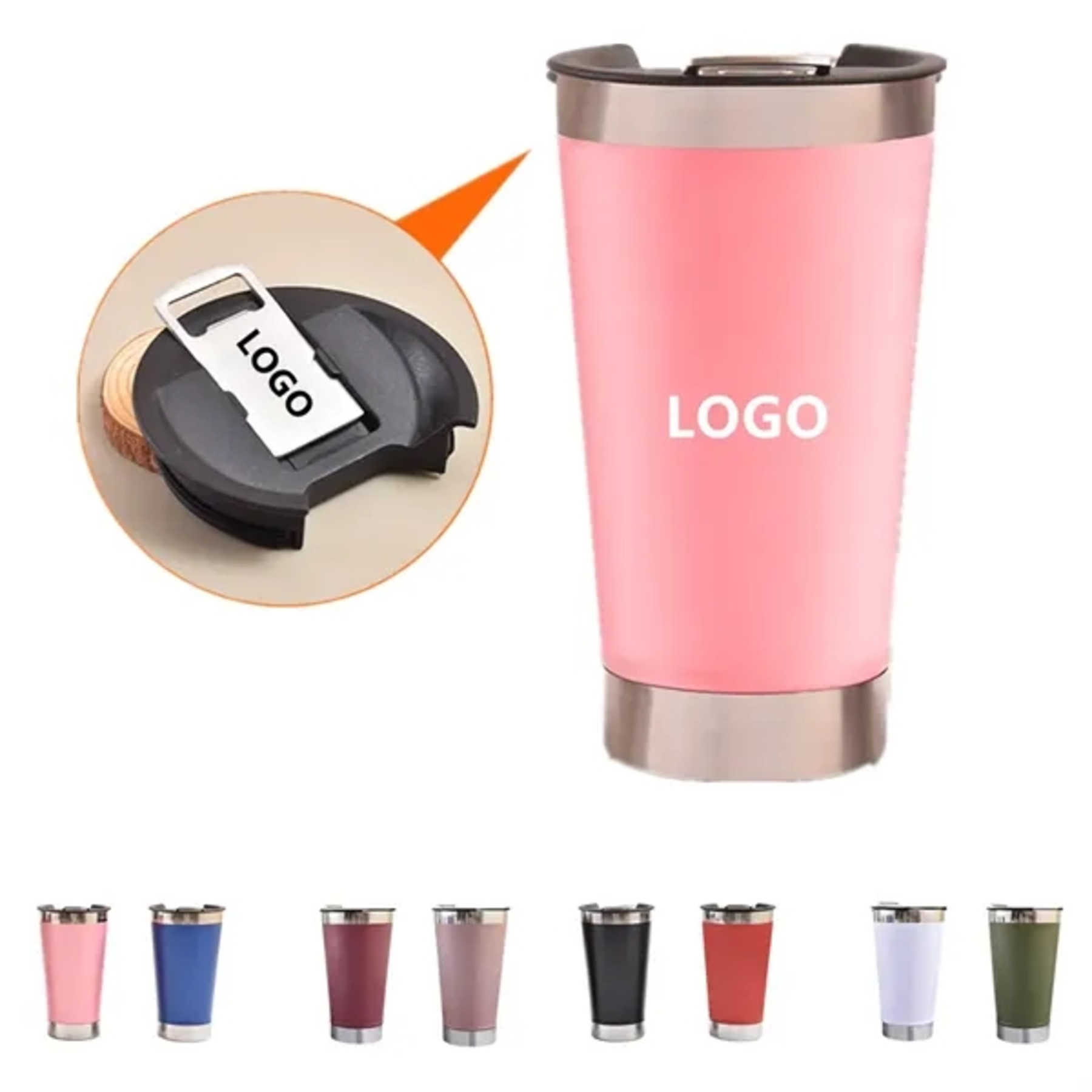 Vacuum Beer Mug with Bottle Opener
 1