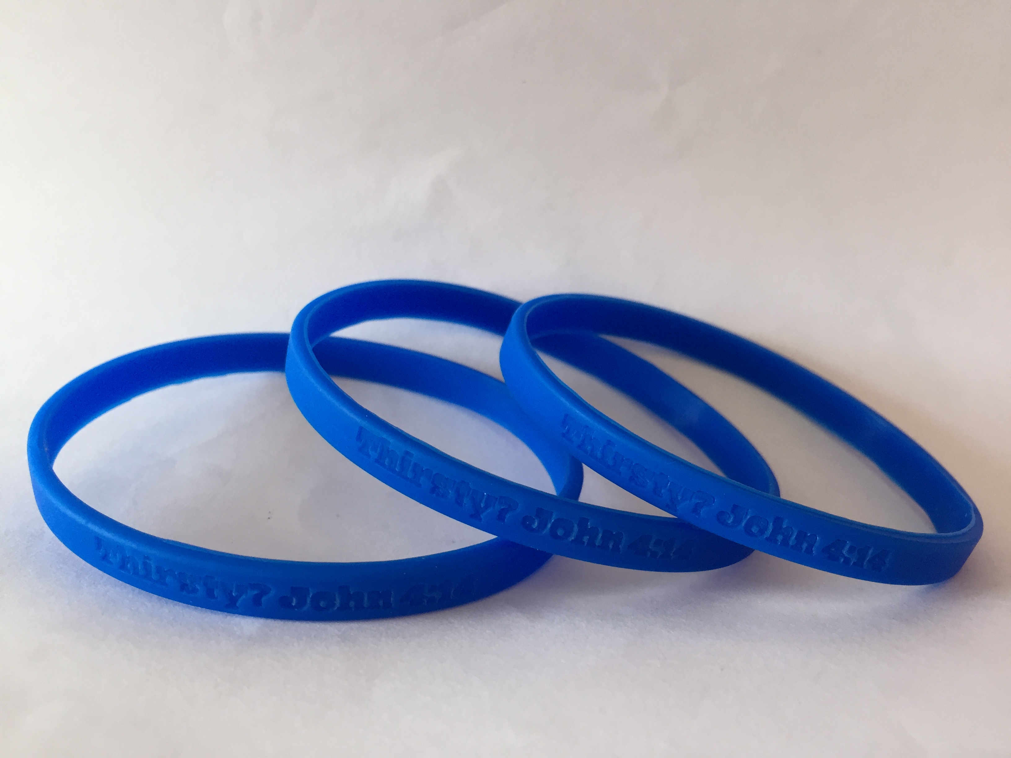 1/4 Inch Debossed Silicone Wristband 1