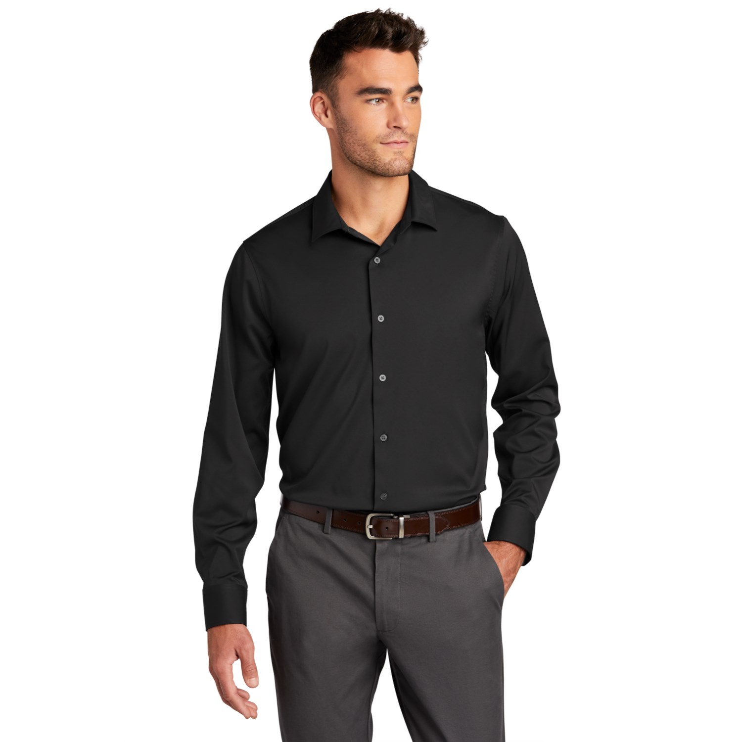 Port Authority City Stretch Shirt w/ Screen Print 3.7 oz. 3