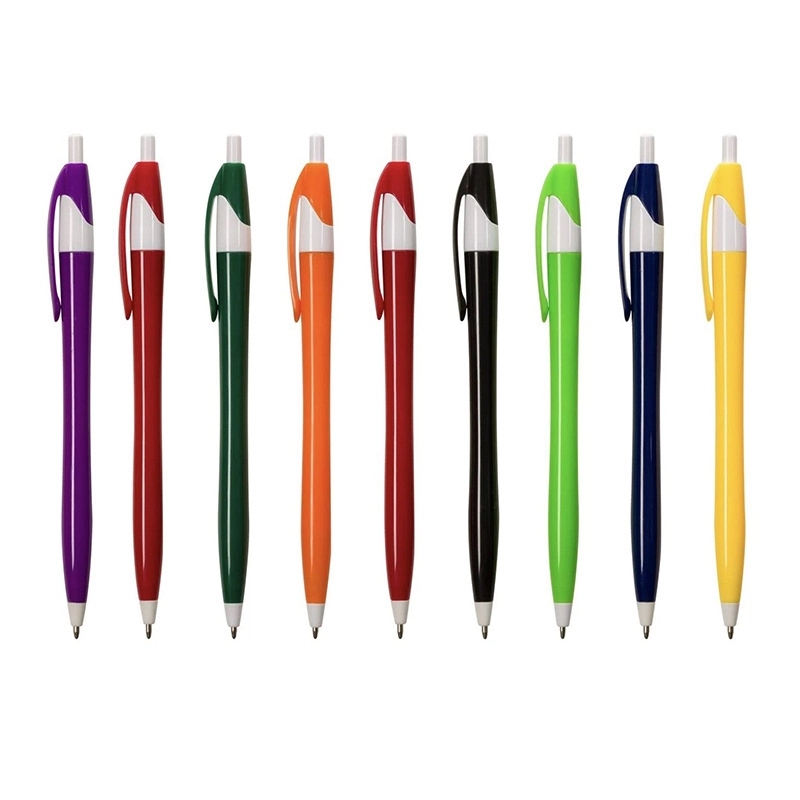 Custom Printed Retractable Plastic Barrel Ballpoint Pen 1