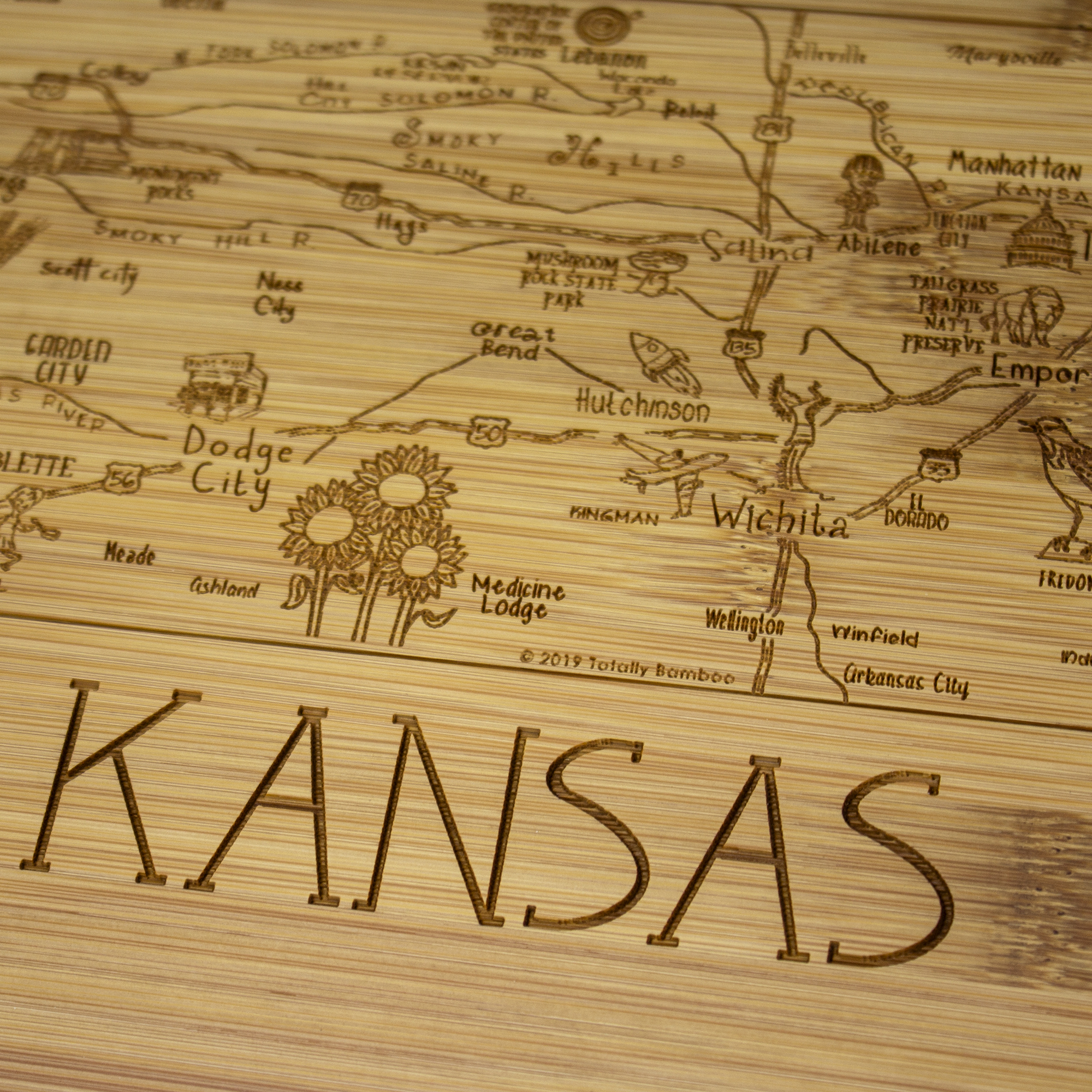 A Slice of Life Kansas Serving & Cutting Board 4