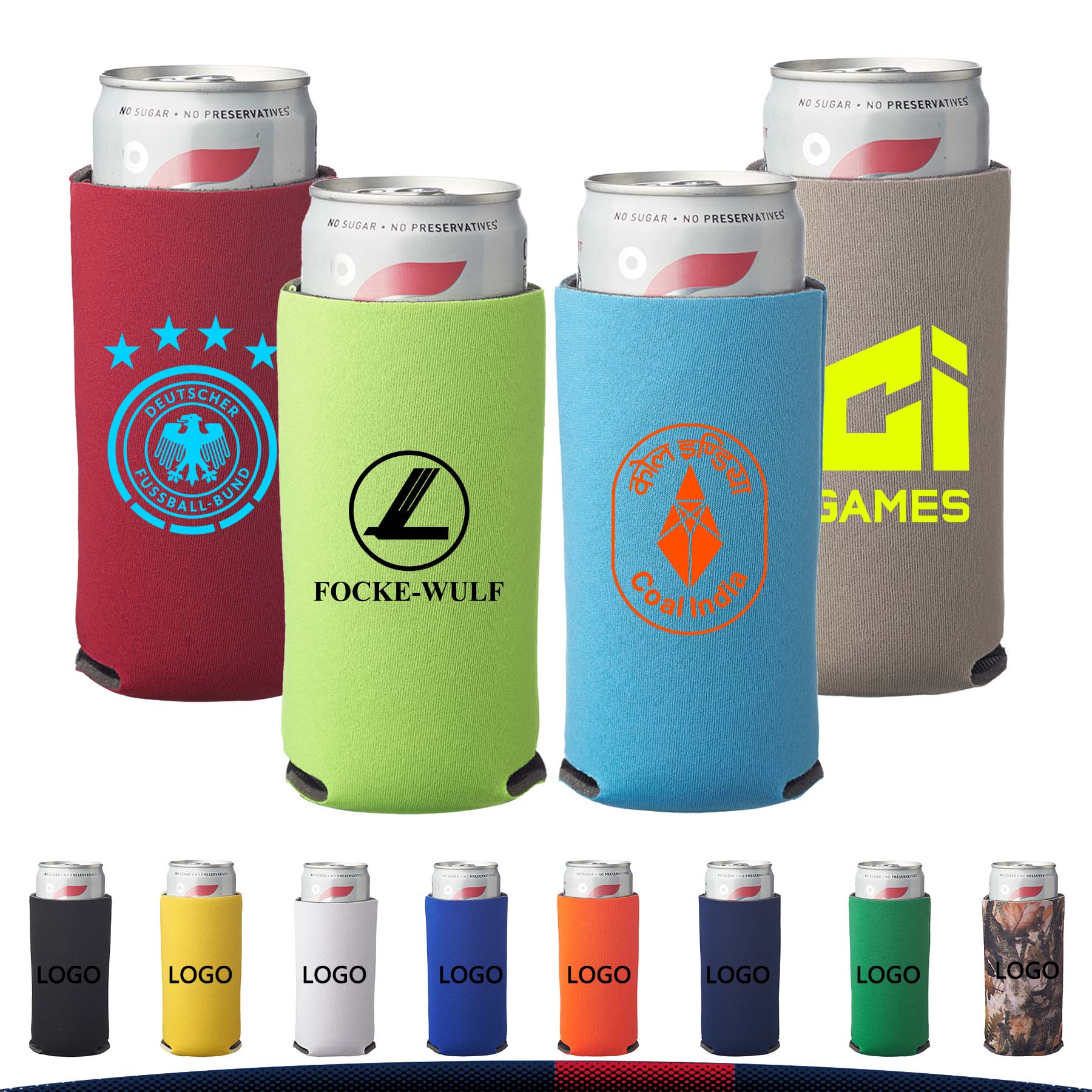 Slim Collapsible Can Coolers 12