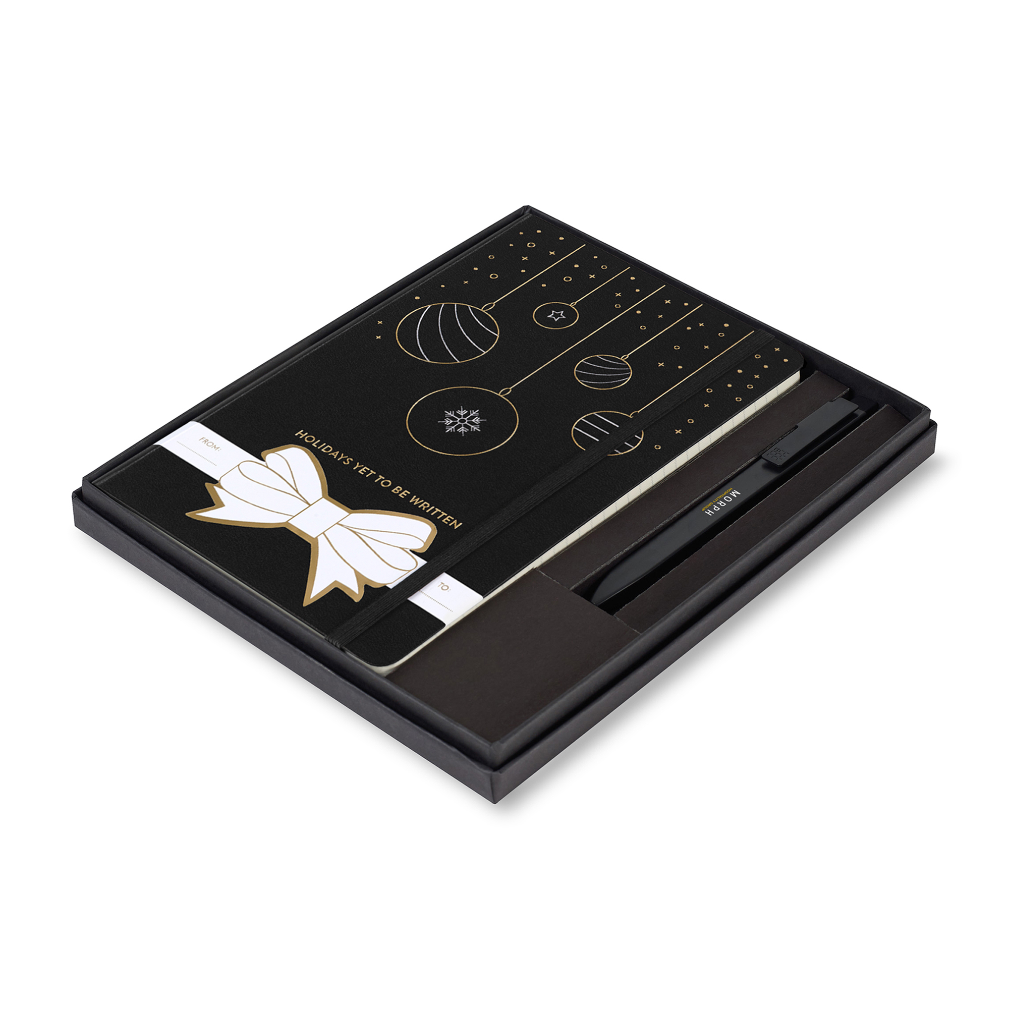 Moleskine® Hard Cover Holiday Notebook and GO Pen Gift Set 6