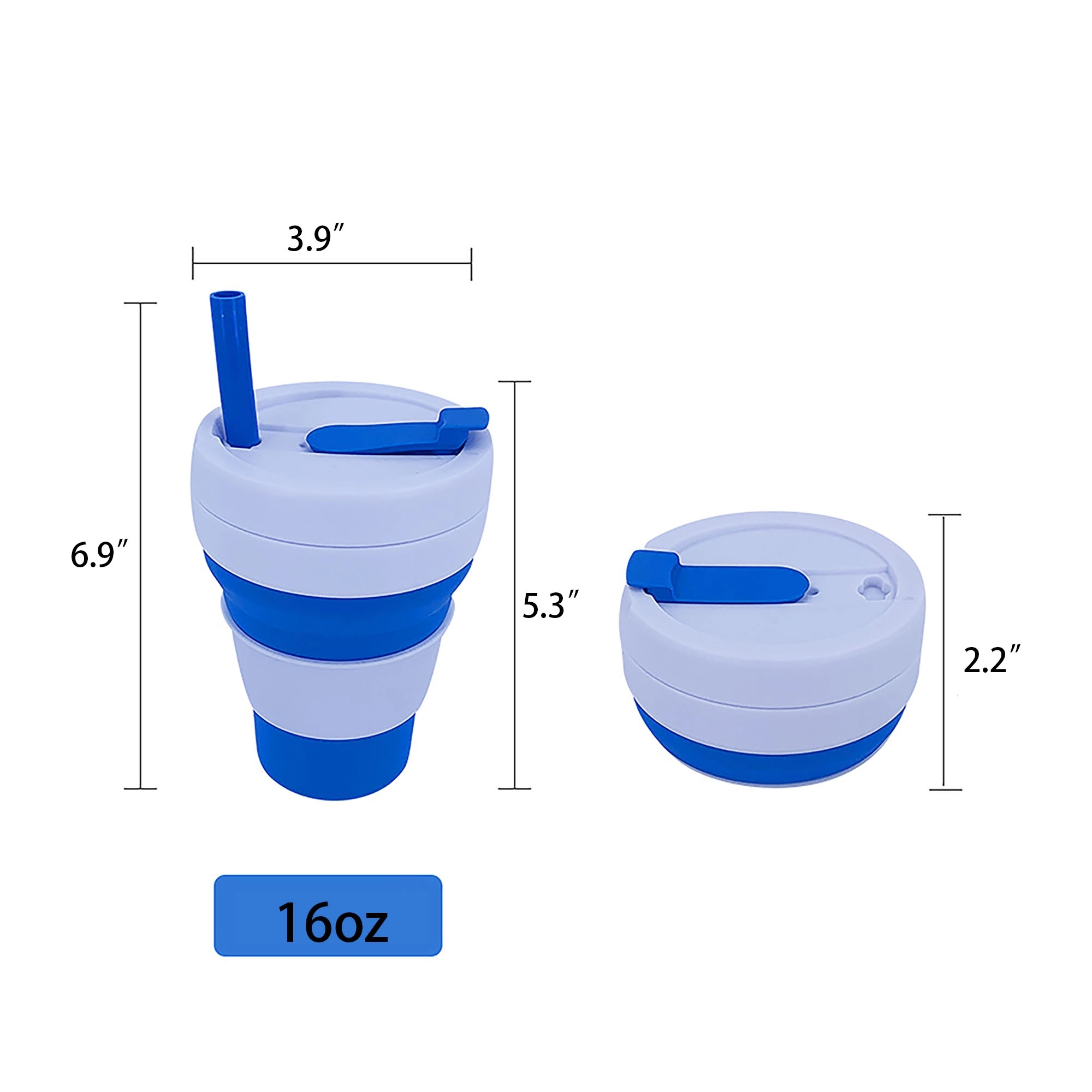 16oz Silicone Collapsible Travel Mug 2
