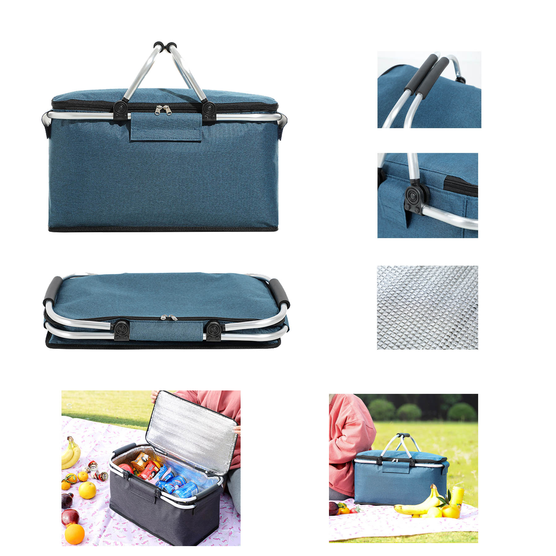 Foldable Insulated Picnic Basket 2