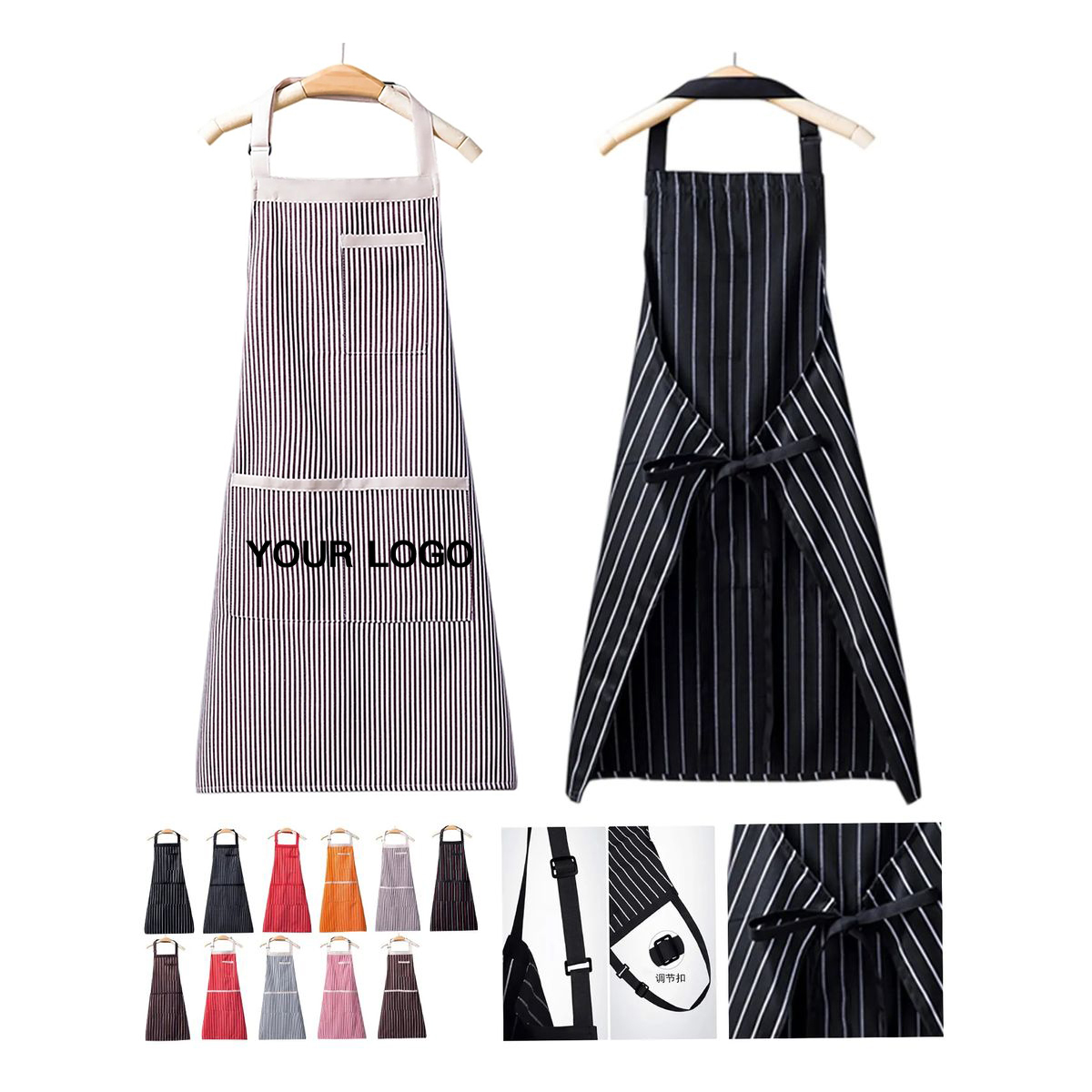 Poly Cotton Apron with Adjustable Neck Strap 9