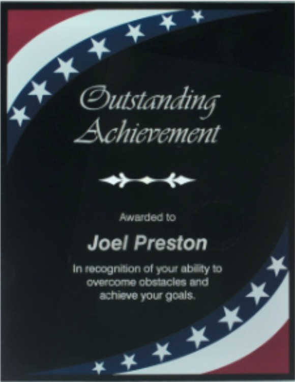 7" x 9" Stars & Stripes Border Acrylic Clear-Plaq Award 2