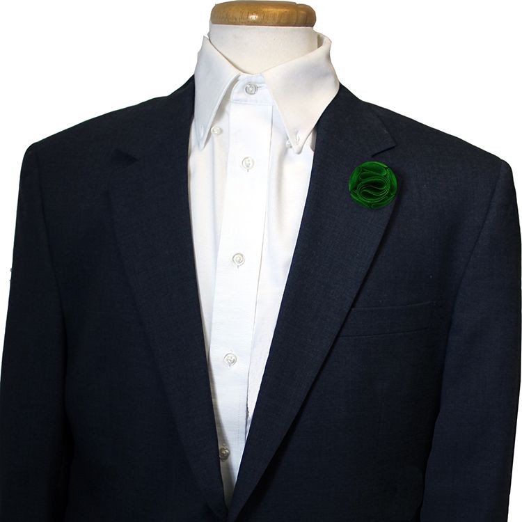 Kelly Green Floral Pin 2