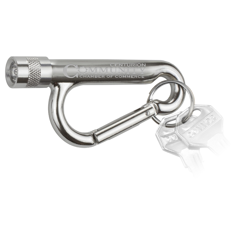 "Chiron Light" Metal Carabiner Flashlight with Split Ring Attachment 5