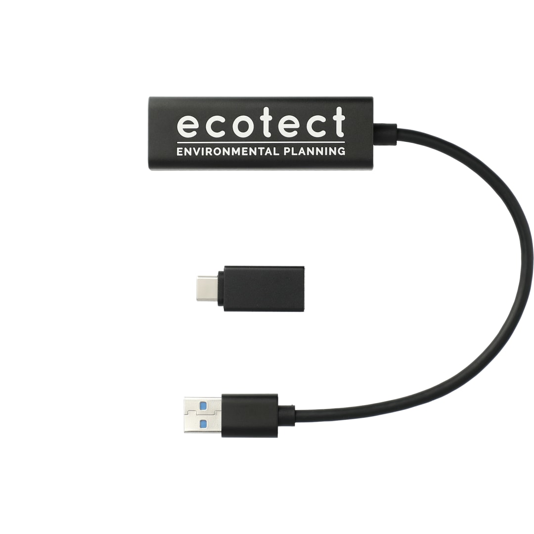Aluminum 4-Port USB 3.0 Hub with Type C Adapter 12