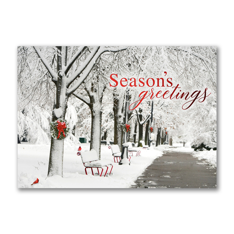 Winter Walk Holiday Card 1