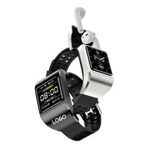 Smart Watch Bracelet With Wireless Ear Buds And Fitness Tracking 33