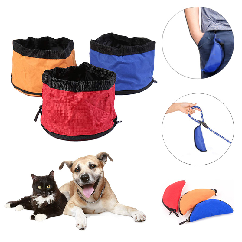 Folding Travel Pet Bowl Foldable Drinking Feeding Container 2