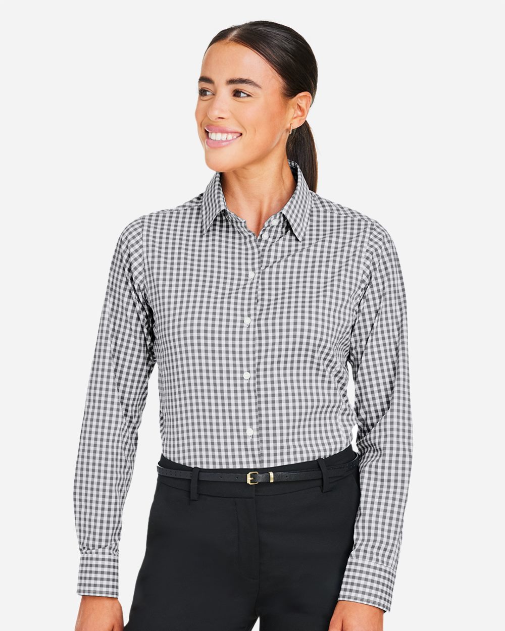 Women's CrownLux Performance® Gingham Dress Shirt - DG536W 15