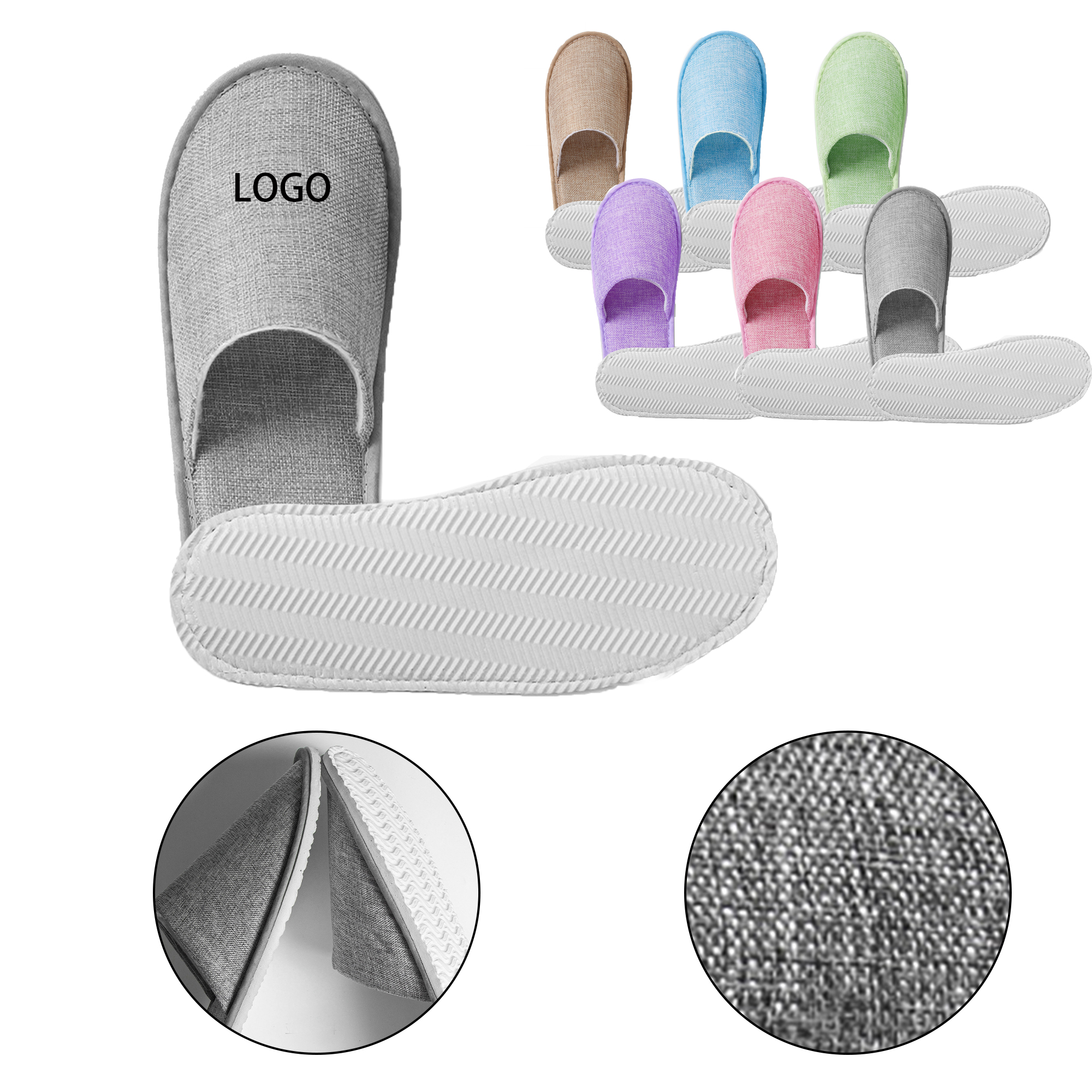 MOQ:100pcs Personalized Hotel Slippers 1