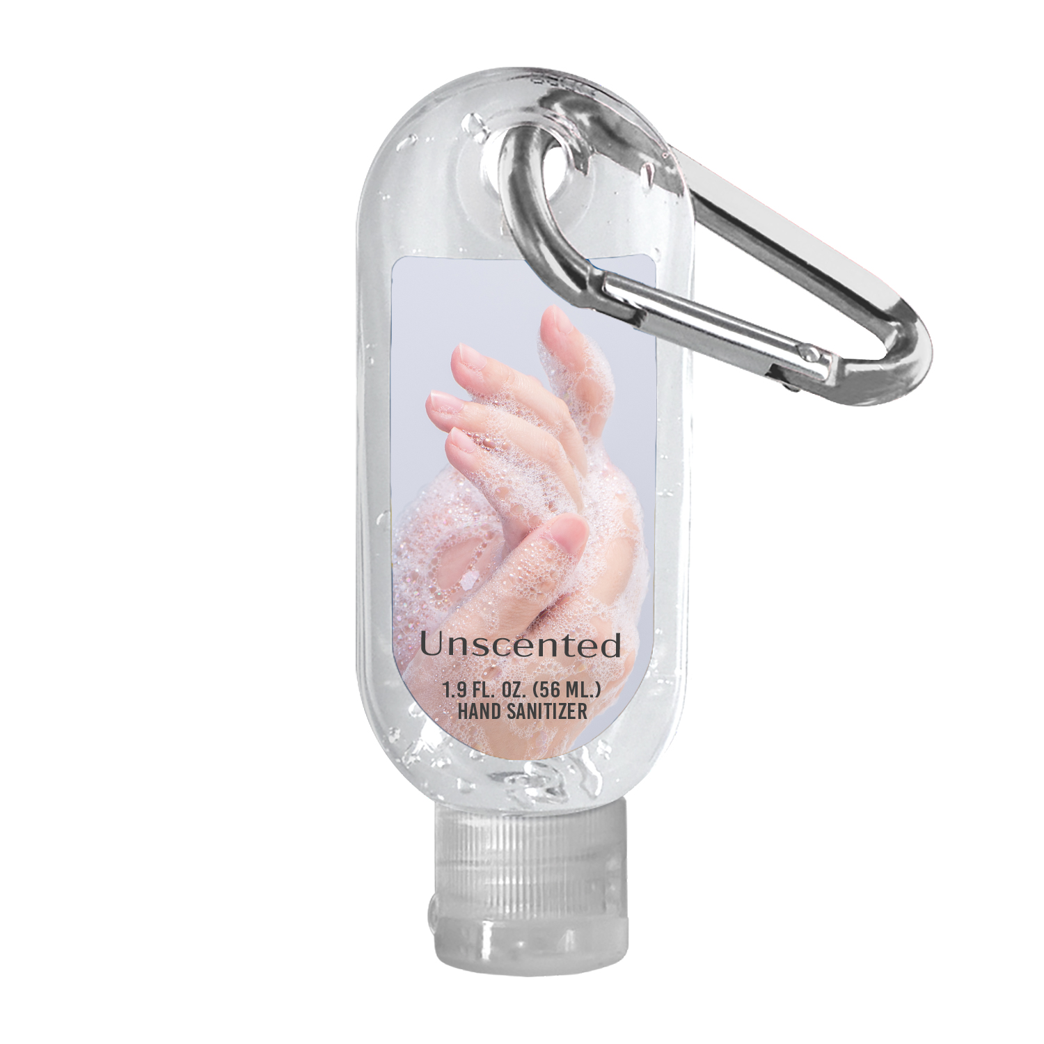 1.9 oz. Clear Sanitizer with Carabiner Hook 9