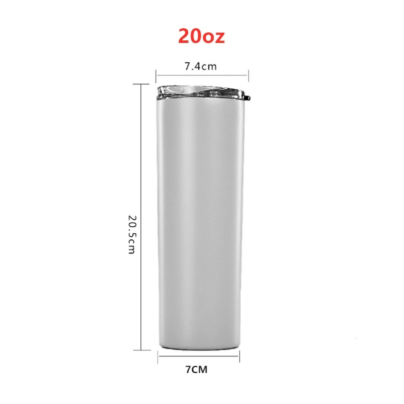 20oz Stainless Steel Straight Slimming Cup With straw 11