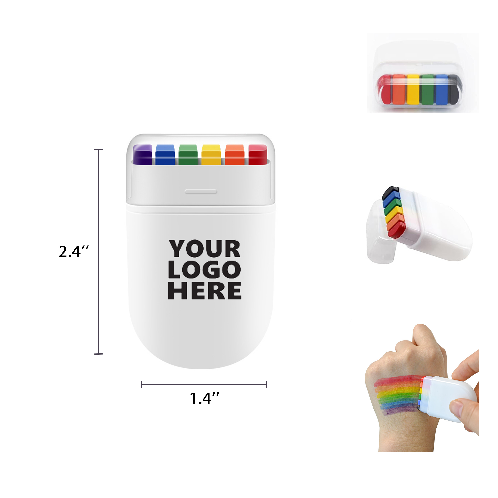 Six Color Pride Flag Face Paint 2