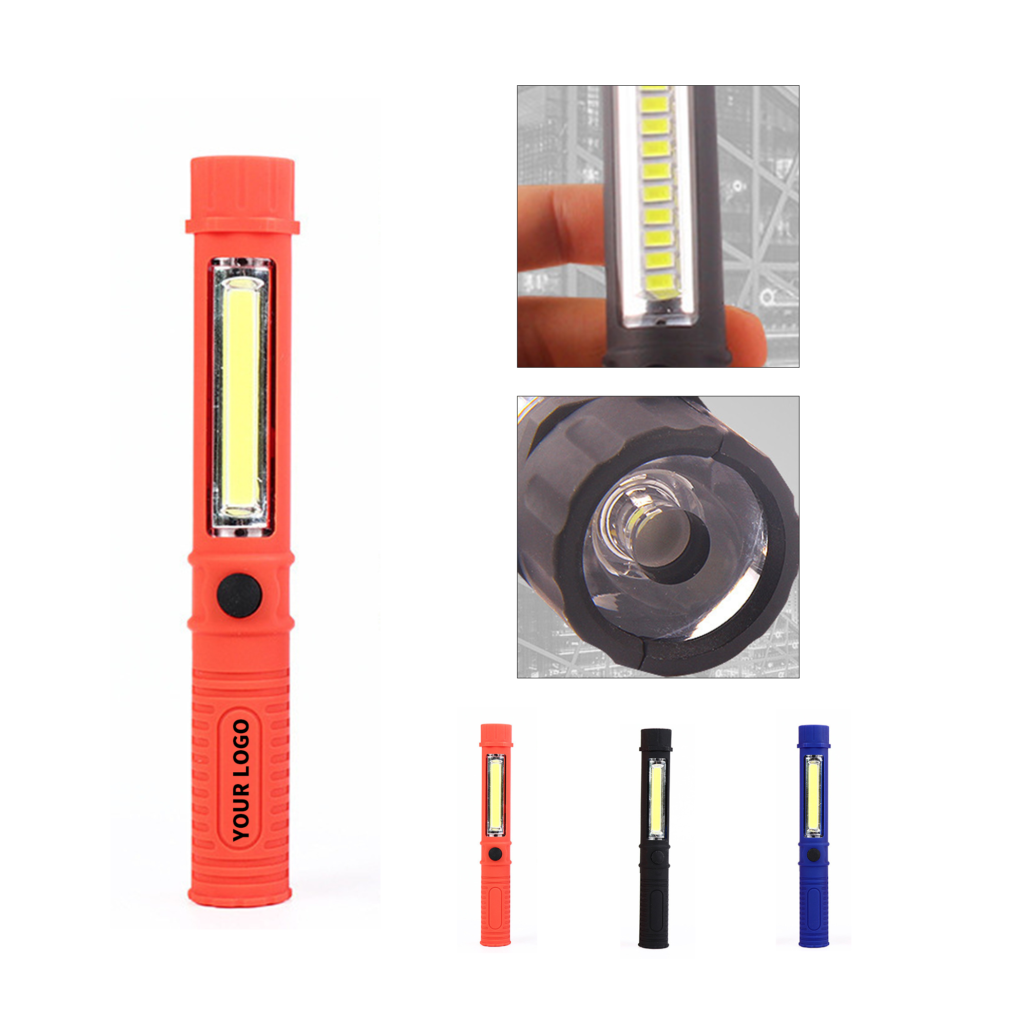 Magnetic Worklight Flashlight With Clip Dual Mode 2
